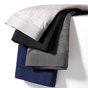 Calzoncillos bóxer deportivos de corte medio para hombre, de color liso, de algodón tejido, ¡artículo de gran demanda para el comercio transfronterizo! - Product Image 2