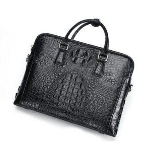 Bolso para Portátil de Piel de Cocodrilo <span class=keywords><strong>Siamés</strong></span> Genuina para Hombre, Mochila Cruzada Casual, Maletín de Negocios para Viajes con Cierre de Cremallera - Product Image 2