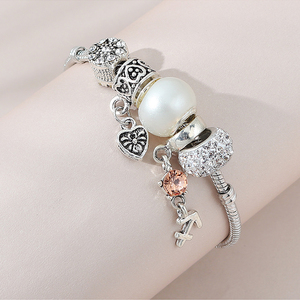 Bestseller Bling Crystal 12 Zodiac Charm Armband Shiny CZ Zircon Sagittarius Charm Armband für Paare - Product Image 2