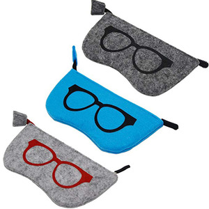 Vải In Logo Tùy Chỉnh Túi Kính Mát Bằng Sợi Nhỏ Có Khóa Kéo - Product Image 3