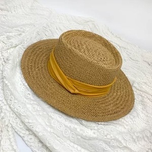 Wholesale Hot Sale Vintage Telescopes Crown Boater Wide Brim Sombreros Woven Paper Straw <b>Hat</b> <b>for</b> Women Men Beach Fashion Dress - Product Image 5