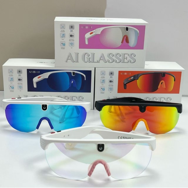AIMB-G5 Smart Glasses 8MP Photo 1200P Video Recording Outdoor Cycling Sports Translation Anti-Shake First-Person View 3C Fast