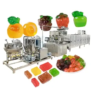 Fully Automatic Soft Jelly Gummy Candy Pouring Production Line Hard Candy Bear Shape Processing Production Line