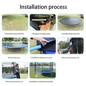 Trampoline extérieur de jardin bon marché de 5 pieds à 16 pieds avec <span class=keywords><strong>filet</strong></span> de sécurité pour enfants avec panier de basket-ball - Product Image 3