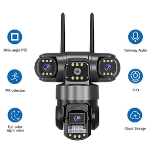 Cámara IP Wifi V380 Pro para Exteriores, 12MP 6K, Triple Lente, Triple Pantalla, Monitor de Video de Seguridad, Visión Nocturna, Impermeable, CCTV - Product Image 2