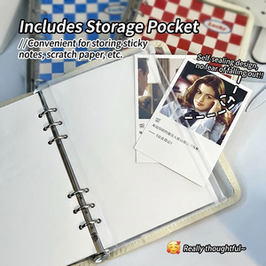 Carnet de notes <span class=keywords><strong>mini</strong></span> format à spirale avec motif à carreaux simple, pages intérieures remplaçables, logo personnalisé, couleur et reliure personnalisées - Product Image 3