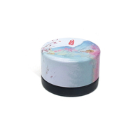 Boîte en métal miniature ronde personnalisée en gros pour crème cosmétique, bonbons, épices, pilules, menthe, petite boîte en métal noire avec couvercle à vis