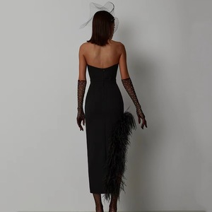 <span class=keywords><strong>Robe</strong></span> de soirée de luxe pour femmes Élégance Robes de <span class=keywords><strong>cocktail</strong></span> à plumes de luxe <span class=keywords><strong>Robe</strong></span> de soirée - Product Image 5