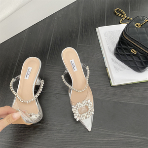 2025 Newest Summer Women's Party High <b>Heels</b> Wedding Shoes Transparent Toe Autumn <b>Kitten</b> <b>Heel</b> <b>Sandals</b> - Product Image 5
