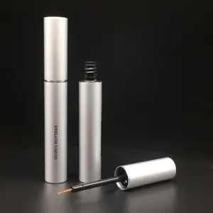 4ml Aluminio Plata Lujo Plástico Eyeliner Tubo Pequeña Capacidad Vacío