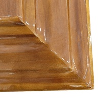 Ataúdes de Madera Maciza Estándar Europeo con Paneles Tallados de la Última Cena y Crucifijo Plateado, Ataúdes Funerarios Duraderos y Ecológicos Personalizados