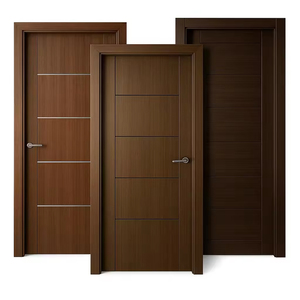 Porte intérieure moderne imperméable pour chambre à coucher, porte en bois massif, placage en mélamine, MDF, PVC, design moderne, porte de bureau, porte d'hôtel - Product Image 1