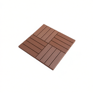 Baldosas de Plástico Entrelazadas Cuadradas Marrones de 12x12, Resistentes al Agua, para Exteriores, Patio, Uso en Todo Tipo de Clima, Junto a la Piscina - Product Image 1