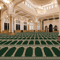 Tapis de prière islamique, tapis musulman, motif musulman, antidérapant, lavable, en polypropylène, à poils moyens, fabriqué à la machine, rectangulaire, personnalisé