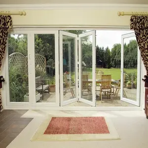 DAIYA outdoor bifold doors with white black bifolding glass door