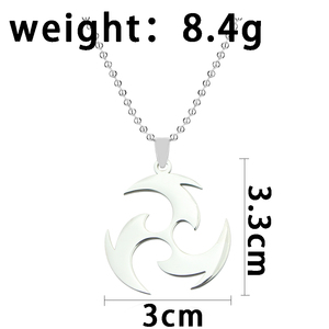 Collier pendentif en acier inoxydable Genshin Impact Vision, œil de Dieu, Pyro, Cryo, Electro, Dendro, Geo, Anemo, Hydro, collier ras du cou - Product Image 5