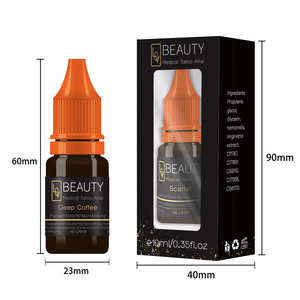 Tinta de cuchillas multicolor para Microblading, pigmento de maquillaje permanente para cejas, labios, tinta líquida de 10ml con caja de paquete - Product Image 6
