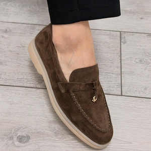 Nuovi Mocassini Marroni in Pelle di Agnello per <span class=keywords><strong>Donna</strong></span> 2026, Comodi e Antiscivolo, <span class=keywords><strong>Scarpe</strong></span> <span class=keywords><strong>Comode</strong></span> in Pelle Scamosciata - Product Image 5