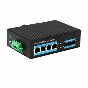 Commutateur réseau 2 SFP 4 ports RJ45, commutateur Ethernet SFP industriel non géré, commutateur SFP Gigabit PoE industriel 6 ports - Product Image 2