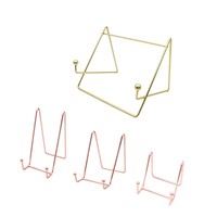 Support de téléphone et tablette en fer plaqué, type sur pied, à un seul niveau, durable et minimaliste, pour cadre photo et présentoir de vaisselle