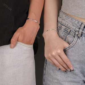 Dylam <strong>Bracelet</strong> for Men <strong>Women</strong> Lovers Couple <strong>Magnetic</strong> Sterling Silver Jewelry Designer <strong>Bracelets</strong> Bangles Trendy Trendy Gold Chain - Product Image 2