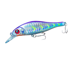 Leurre de pêche artificiel en plastique ABS de 10 cm et 10 g, type Minnow, avec yeux 3D, pour la pêche au bar, au brochet, en eau douce et en eau salée - Product Image 1