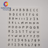 Calcomanías de Agua con Alfabeto Dibujado a Mano, Personalizadas al por Mayor, Pegatinas de Letras y Números para Manualidades y Scrapbooking