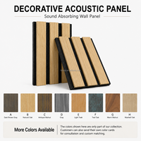 Panel Acústico de Pared con Listones de Madera MDF y Fieltro de Fibra de Poliéster para Absorción de Sonido en Oficinas, Hoteles, Estudios y Cines en Casa