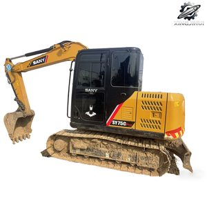 รถขุดมือสอง SANY SY75C น้ำหนัก 7.5 ตัน ยี่ห้อจีน เครื่องยนต์อีซูซุ ปั๊มไฮดรอลิกคาวาซากิ ความจุบุ้งกี๋ 0.35 ลบ.ม. - Product Image 3