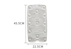 Tapis de lavage pliable suspendu en PVC, planche à linge antidérapante avec ventouse, produit de blanchisserie Portable pour la maison - Product Image 3