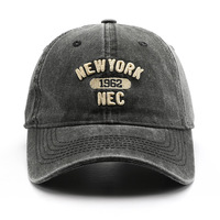 Monograma desgastado lavado, gorras deportivas con protección solar para viajar, gorras de béisbol con logotipo bordado personalizado