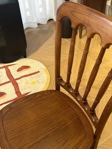 Traditional Wood Spindle <b>Back</b> <b>Chair</b> Solid Wood Frame Living Room Furniture Antique Style Home <b>Chair</b> for Hard Floor - Product Image 6
