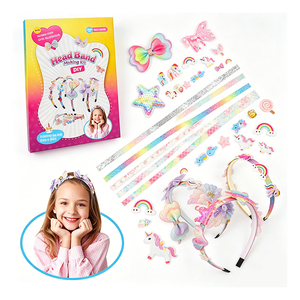 DIY Headwear Accessories Set Children Mermaid <b>Rainbow</b> <b>Sequin</b> Stickers Hair Hoop Craft Toy Party Favor Present Gift - Product Image 6