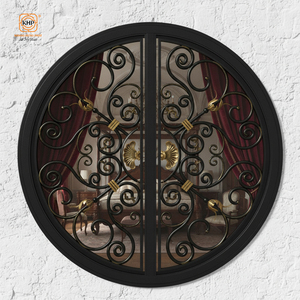 Ventanas de Hierro Forjado para Apartamentos Grandes, Impermeables e Insonorizadas, KHP Francesas, Anti-Robo, Seguridad, Hechas a Mano, Detalle Exquisito - Product Image 1