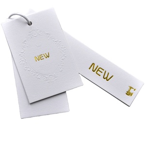 Tùy Chỉnh Thiết Kế Thời Trang Logo Chất Lượng Cao Quần Áo Thẻ Nhãn Giấy Treo Thẻ Với Chuỗi Sợi Dây Thừng Cho Quần Áo - Product Image 3