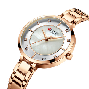 CURREN elegante reloj <span class=keywords><strong>de</strong></span> cuarzo vestido <span class=keywords><strong>de</strong></span> las mujeres, reloj <span class=keywords><strong>de</strong></span> pulsera con diamantes <span class=keywords><strong>de</strong></span> <span class=keywords><strong>imitación</strong></span> Esfera en oro rosa banda <span class=keywords><strong>de</strong></span> - Product Image 3