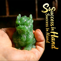 Statues Feng Shui en résine imitation jade, Pixiu, Qilin, crapaud doré, renard à neuf queues et lion, ornements pour la décoration du bureau et du salon