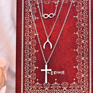 YH Đồ Trang Sức Hợp Thời Trang Thiết Kế Có Thể Điều Chỉnh Chuỗi 925 Sterling Silver Infinity Chữ Thập Vòng Cổ - Product Image 6