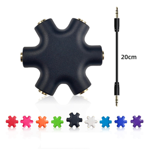3.5mm Per Cuffie Splitter per Presa <span class=keywords><strong>Jack</strong></span> 3.5 <span class=keywords><strong>Audio</strong></span> 5 Modo 6 Porta Connettore Femmina - Product Image 1