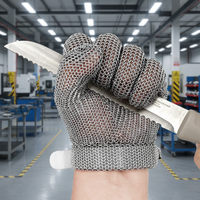 Gants anti-coupure haute performance en maille métallique pour l'industrie textile et papetière