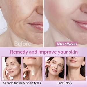 Crème raffermissante pour le cou au collagène végétalien à double effet <span class=keywords><strong>nuit</strong></span>, sans huile, soin liftant pour le teint et la réparation de la peau, usage quotidien - Product Image 3