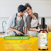 Marque privée 100% gouttes liquides naturelles de quercétine 5 en 1 avec bromélaïne sureau pour la santé immunitaire et les soins de la peau