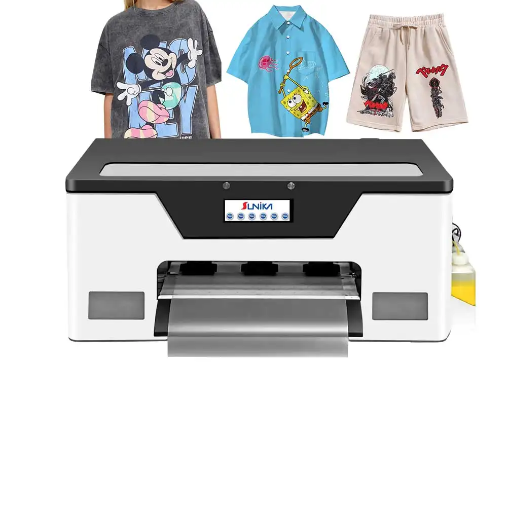 Sunika Nieuwe Staat Multifunctionele Automatische Dtf Voor Kleine Kleding Concurrerende Prijs Industriële A4 Trui T-Shirt Printer