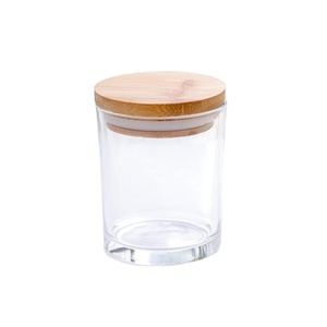 Venta al por Mayor de Frascos de Vidrio Transparentes de Lujo para Velas Aromáticas de 6oz, 8oz, 9oz, 10oz y 12oz con Tapa - Product Image 1