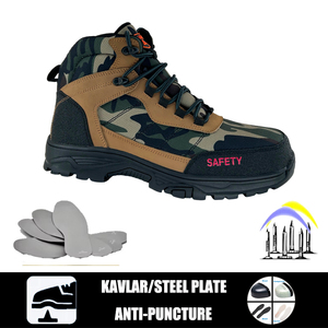 Botas de Senderismo Unisex Multiusos con Puntera de Acero y Entresuela de Placa de Acero, con Empeine de Gamuza y Malla, Grado <span class=keywords><strong>AUS</strong></span>/NZ, Precio de Fábrica Australia - Product Image 4