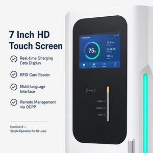 Punto de Carga Rápida para Vehículos Eléctricos de 240KW, 2 Pistolas, Tira de Luz LED, HMI de 7 Pulgadas, GBT, CCS2, Tarjeta RFID, Punto de Carga Inteligente para Vehículos Comerciales - Product Image 4