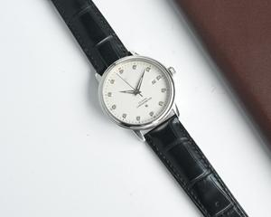 Montre-bracelet en cuir pour hommes, minimaliste, classique, automatique, mécanique, mouvement Miyota, boîtier en acier inoxydable, cristal saphir, 20mm - Product Image 2