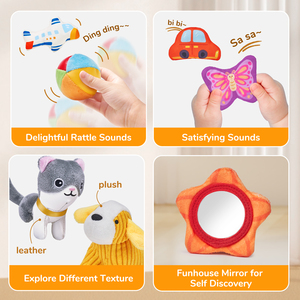Caja de Juguetes Montessori Joycat para Bebés, Kit de Desarrollo Sensorial, Habilidades Motoras Finas y Cognición Espacial, Caja de Entrenamiento de Integración Sensorial - Product Image 3