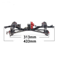 313mm SCX10 Mobil Rock Crawler Rangka Logam Modifikasi Suku Cadang Upgrade Berkualitas Tinggi Aksesoris Kit Off-road RC Profesional Mainan Dewasa