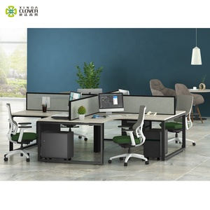 Venta al por mayor, estación <span class=keywords><strong>de</strong></span> trabajo para 4 personas, escritorio <span class=keywords><strong>de</strong></span> <span class=keywords><strong>oficina</strong></span> en forma <span class=keywords><strong>de</strong></span> L, <span class=keywords><strong>muebles</strong></span> <span class=keywords><strong>de</strong></span> <span class=keywords><strong>oficina</strong></span> <span class=keywords><strong>de</strong></span> <span class=keywords><strong>coworking</strong></span> modernos - Product Image 2